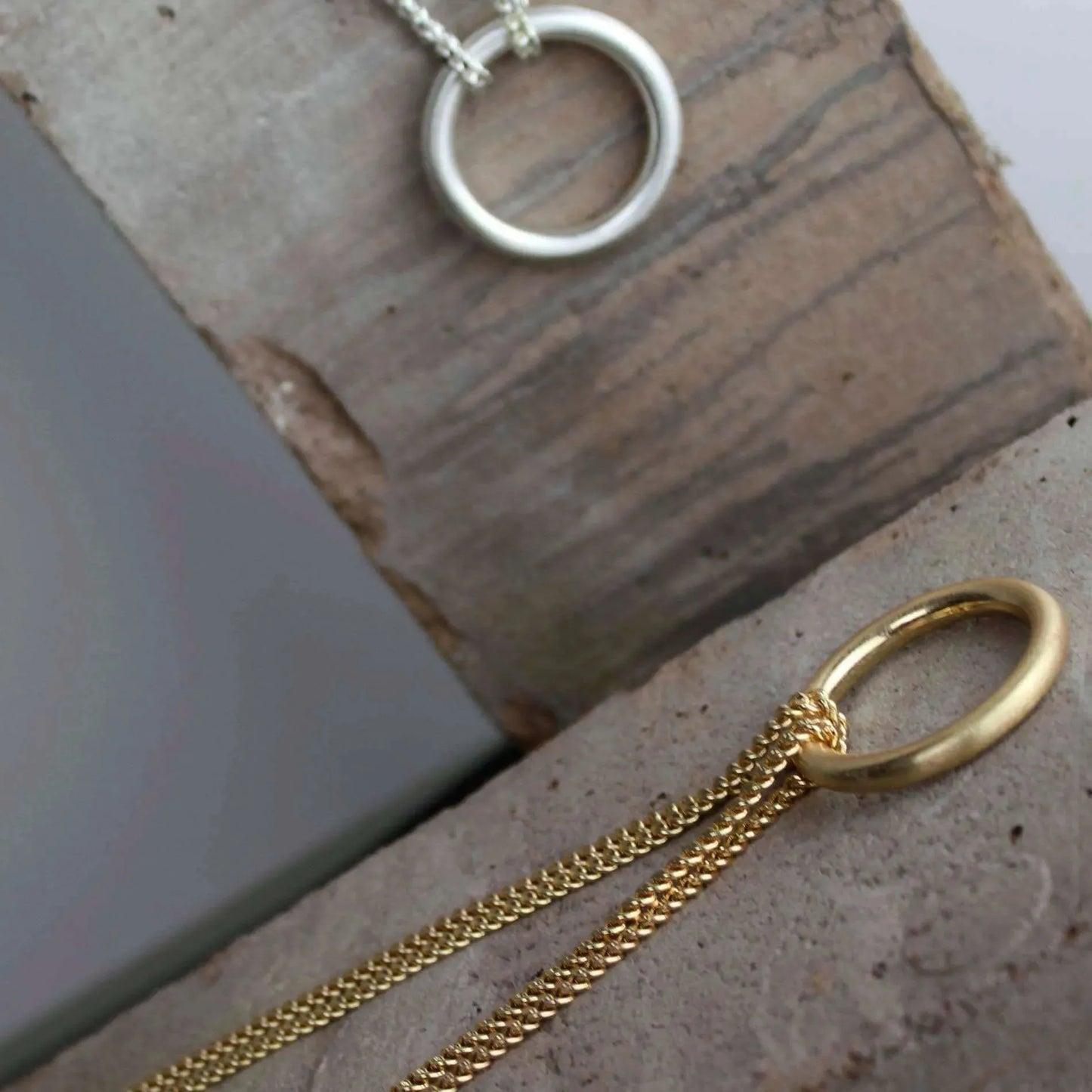 Tula Short Chunky Ring Necklace  - Gold Plating