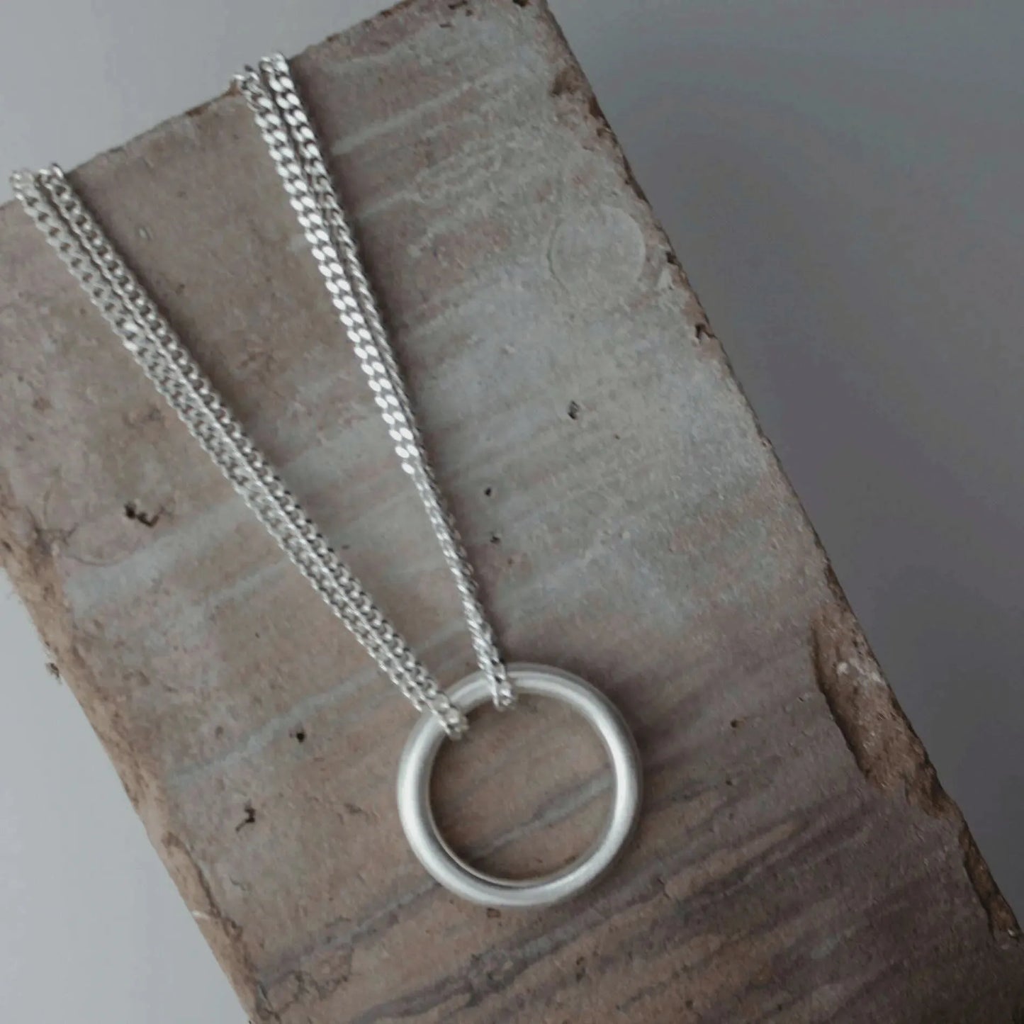 Tula Short Chunky Ring Necklace  - Silver Plating