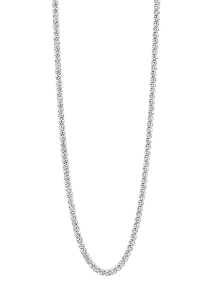 Organic Natasha Long Necklace - Silver