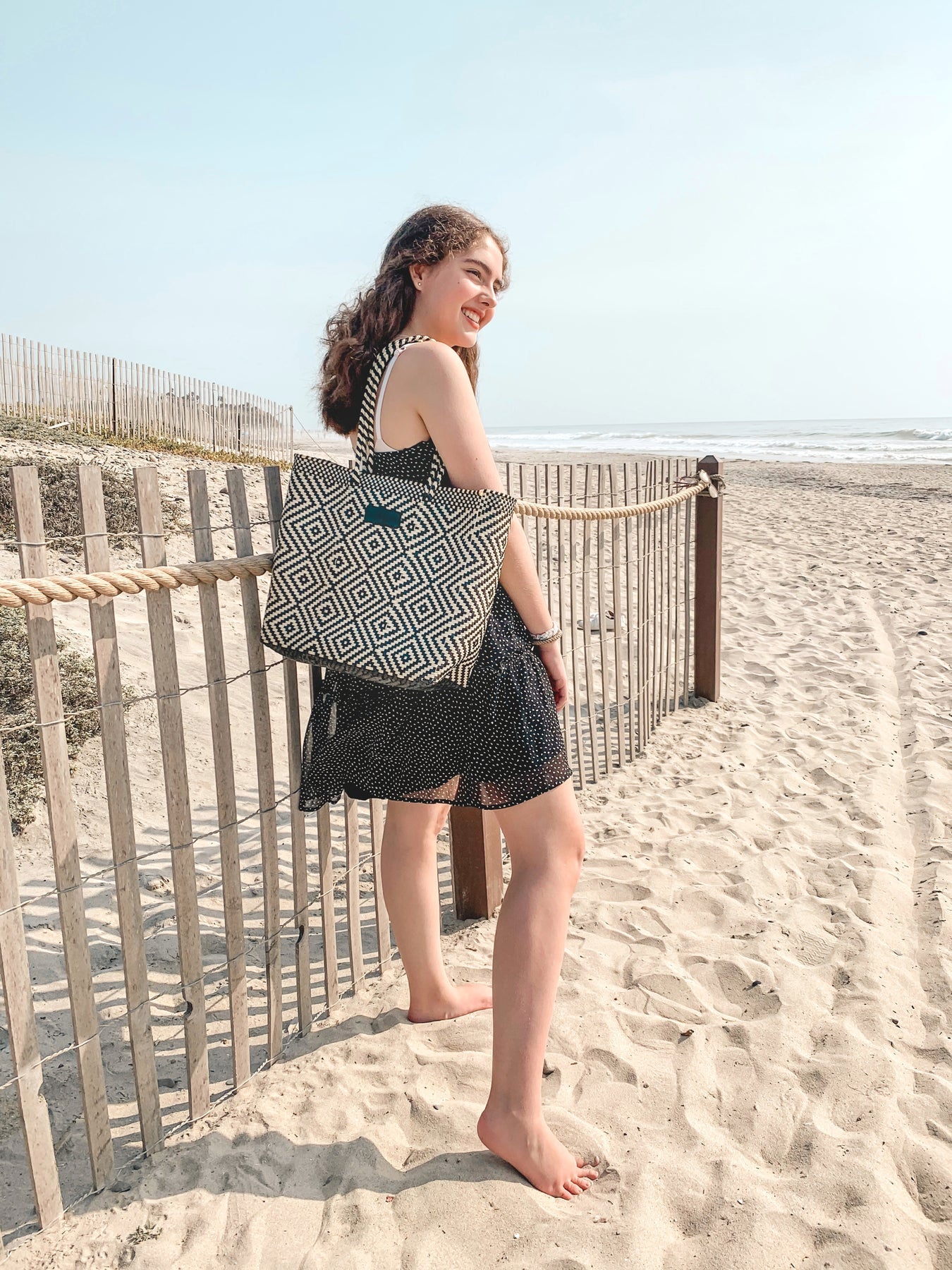 Greca Woven Tote